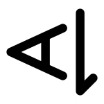 Text Rotation Down SVG Icon